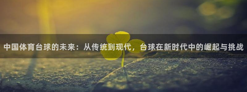 中国体育台球的未来：从传统到现代，台球在新时代中的崛起与挑战